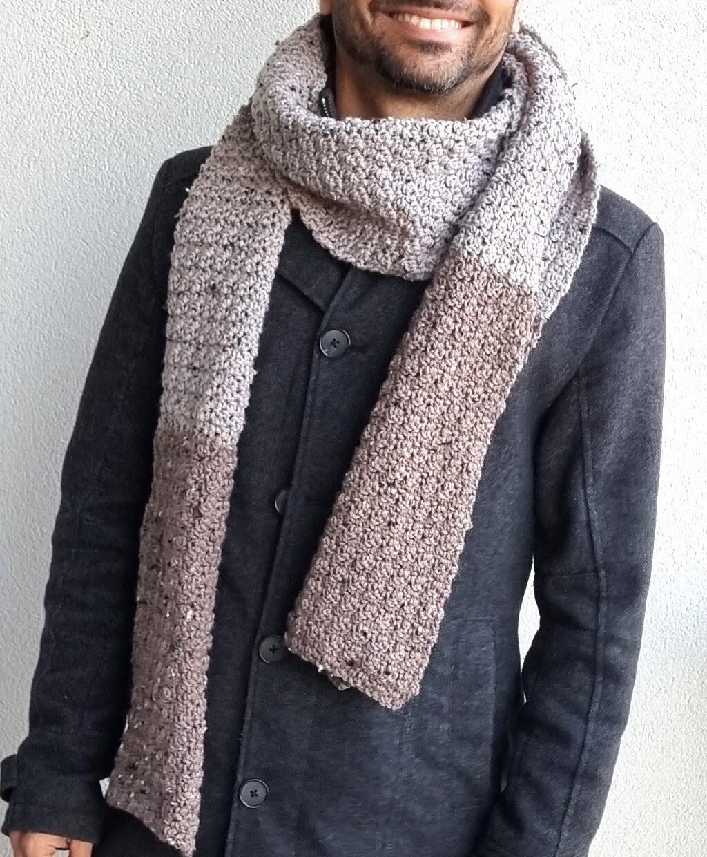 Tweed Men's Scarf | AllFreeCrochet.com