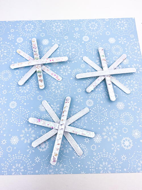 Snowflake Popsicle Stick Craft