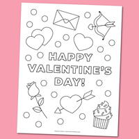 Happy Valentine's Day Coloring Page | FaveCrafts.com