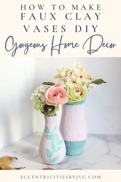Diy Faux Clay Vases For Home Decor