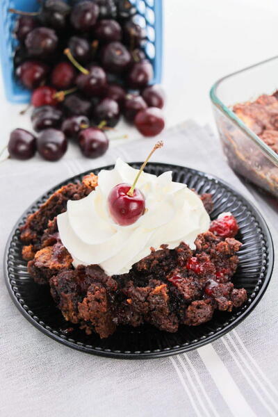 Chocolate Cherry Cobbler With Cake Mix