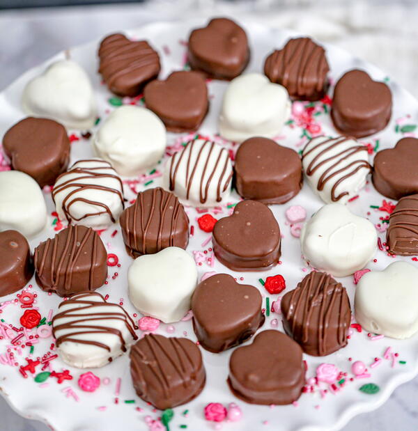 Valentine Chocolate Peanut Butter Hearts