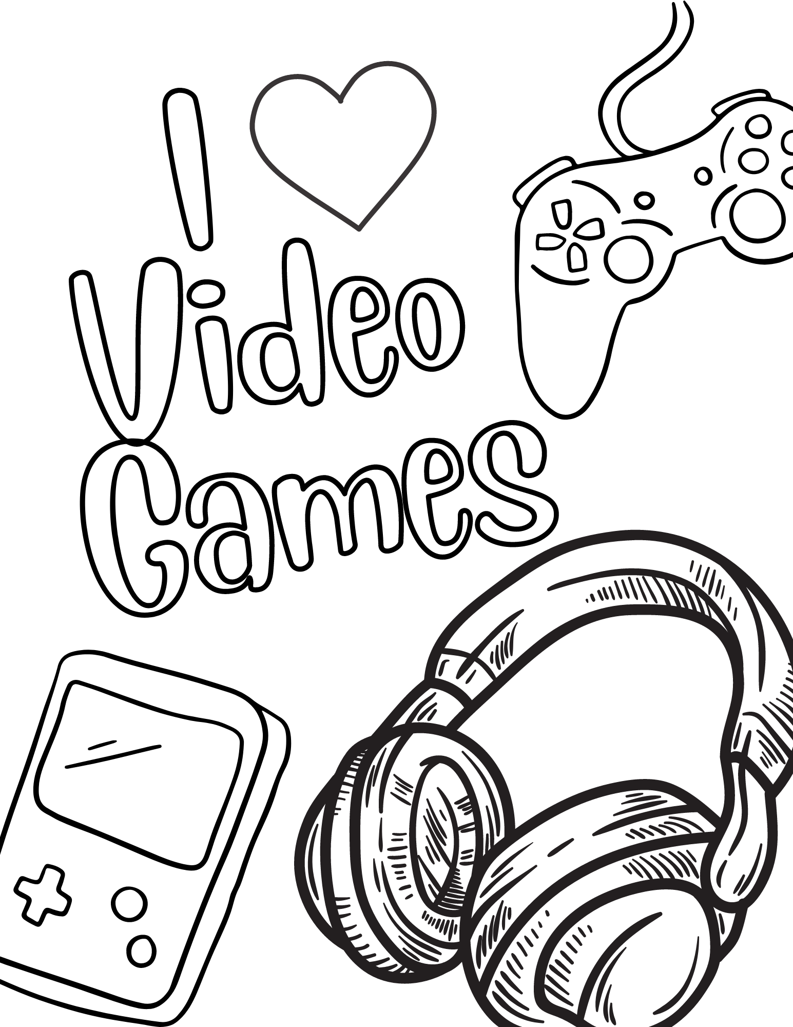 Free Gaming Coloring Pages | DIYIdeaCenter.com