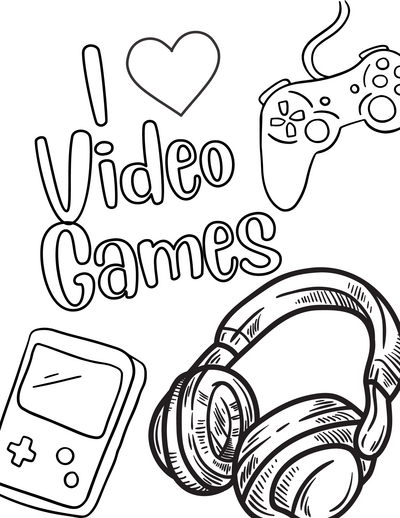 Free Gaming Coloring Pages