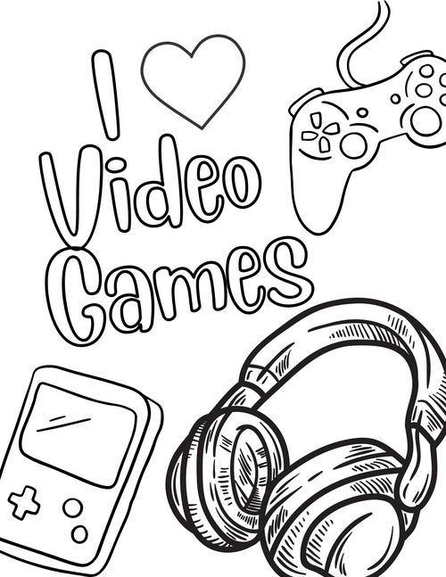 Free Gaming Coloring Pages 
