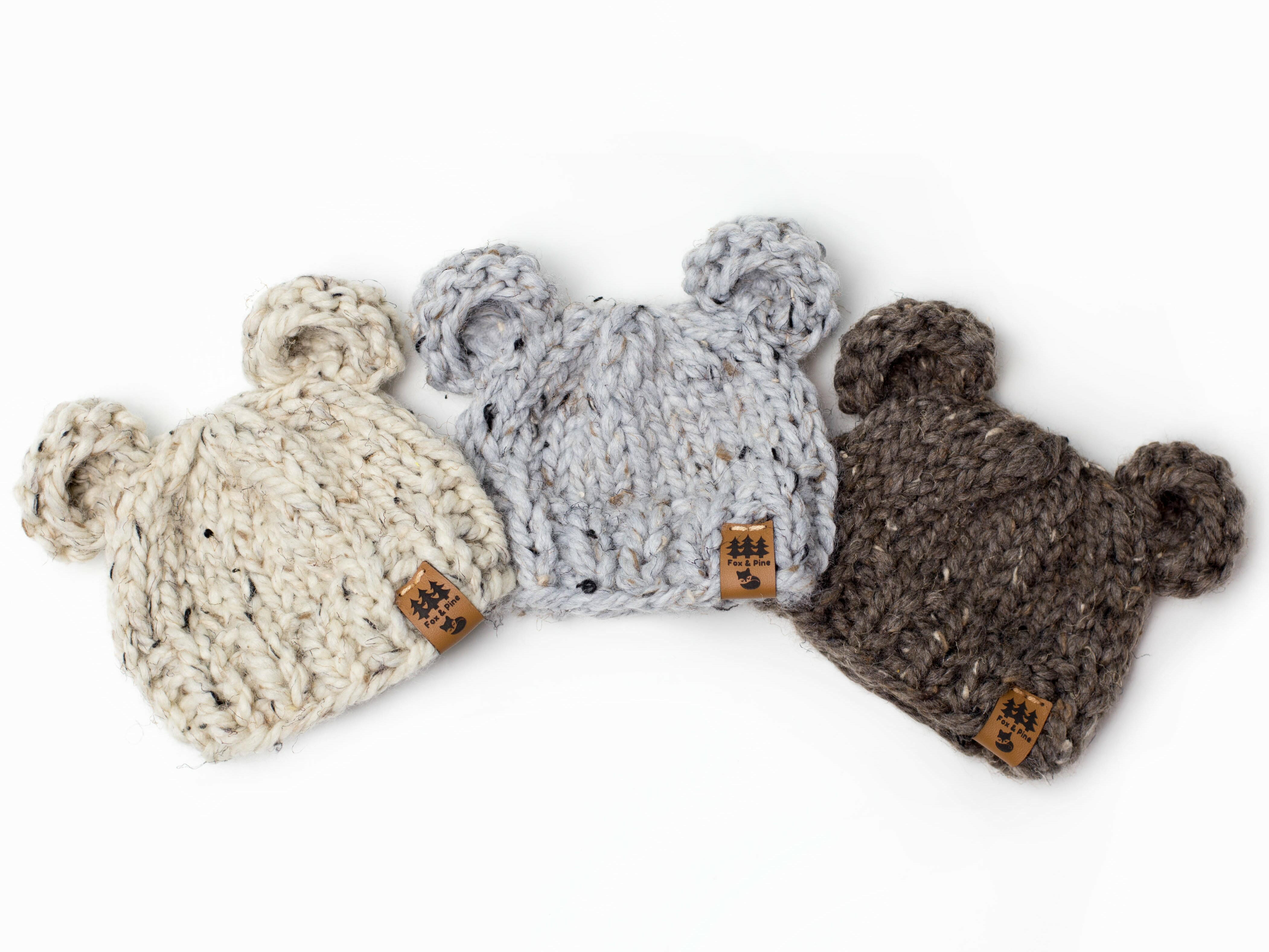 Bear Ears Hat Baby Children Women Men Winter Toque