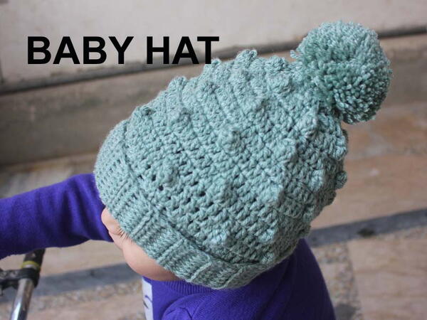 Baby Beanie/toque/ Popcorn Stitched Beanie Hat