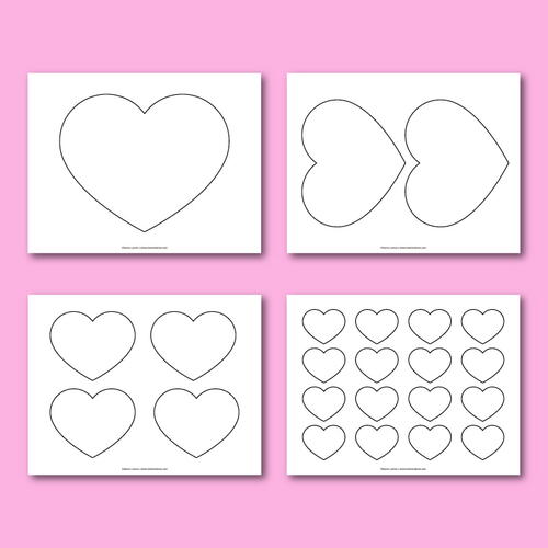 Printable Heart Template With Lines