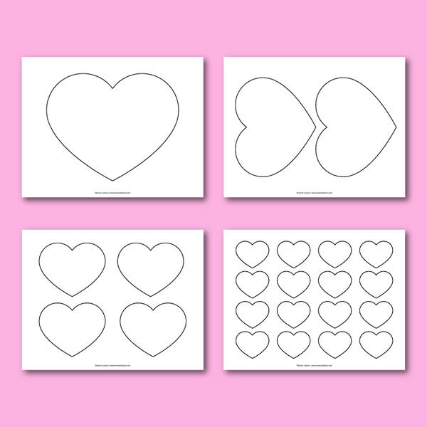 Printable Heart Templates 