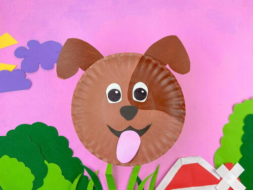 Cute Paper Plate Dog Craft For Kids