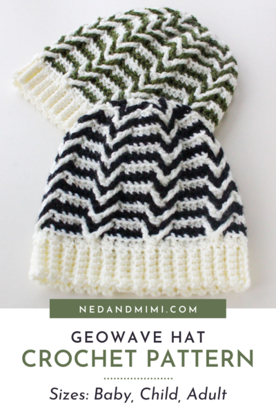 Unique Striped Crochet Hat Pattern – Geowave Hat