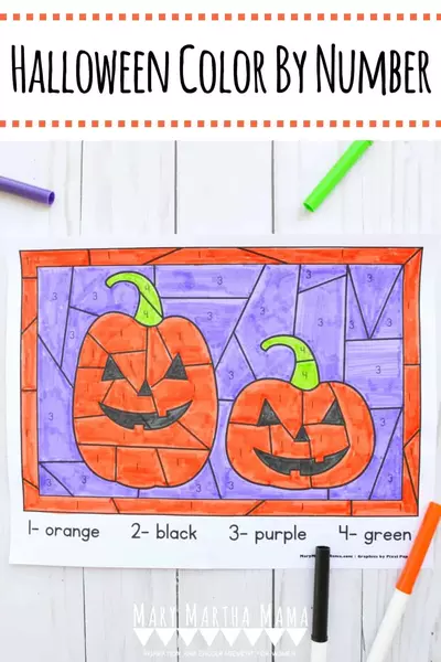 Halloween Color By Number Activity