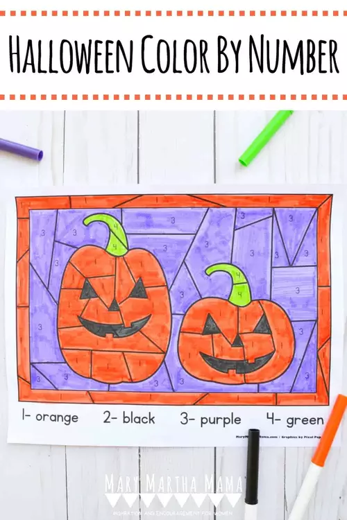 Halloween Color By Number Activity