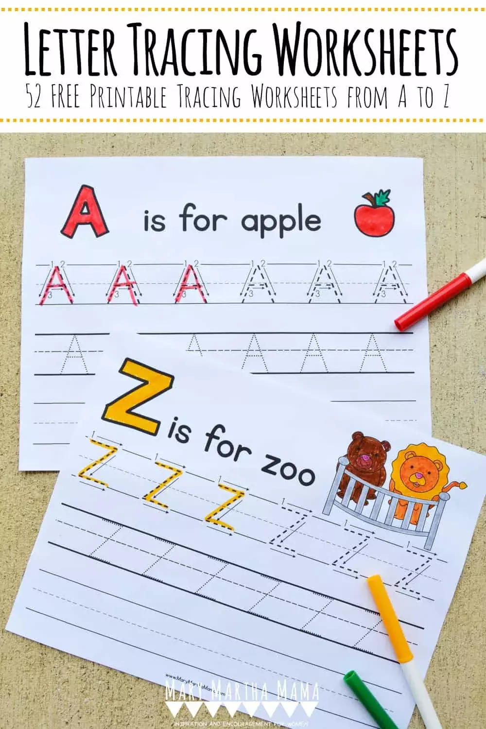 Letter Tracing Worksheets | AllFreeKidsCrafts.com