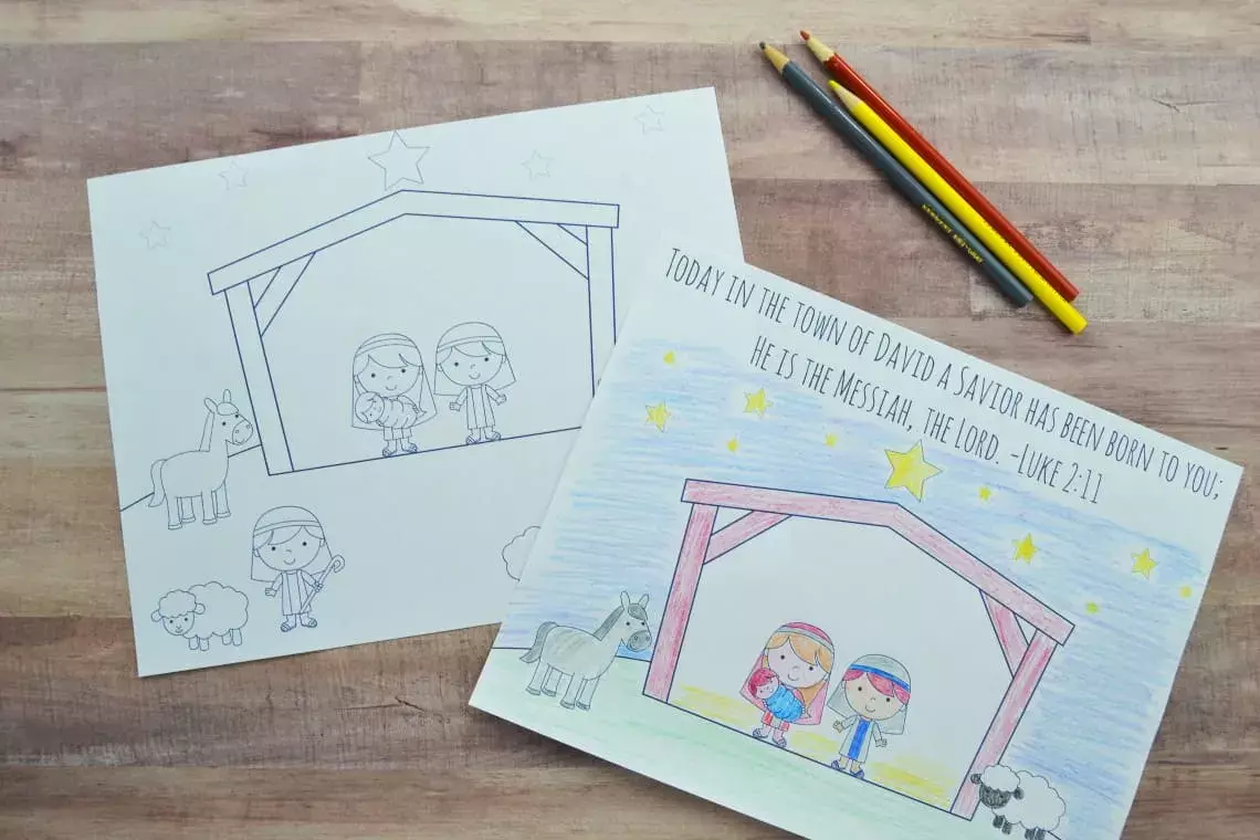 Nativity Coloring Pages | AllFreeKidsCrafts.com