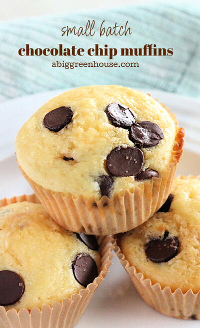 Small Batch Chocolate Chip Muffins