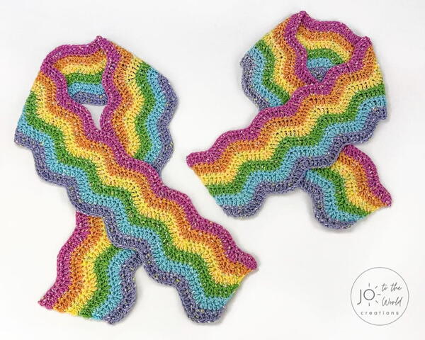 Ripple Scarf For Kids Crochet Pattern