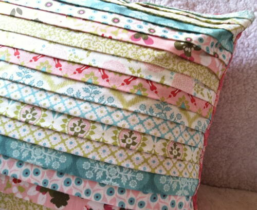 Hello Spring Strippy Pillow Cover