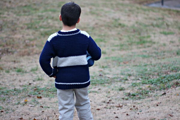 Varsity Boys Crochet Sweater