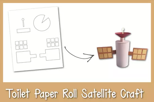 Toilet Paper Roll Satellite Craft