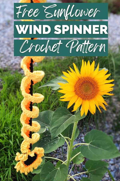 Sunflower Wind Spinner Crochet Pattern