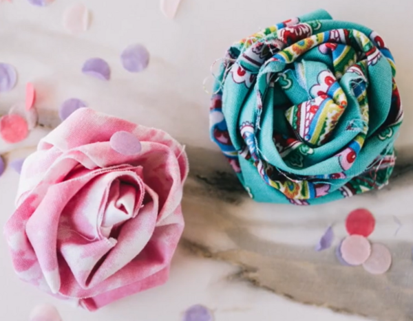 No Sew Fabric Flowers Tutorial