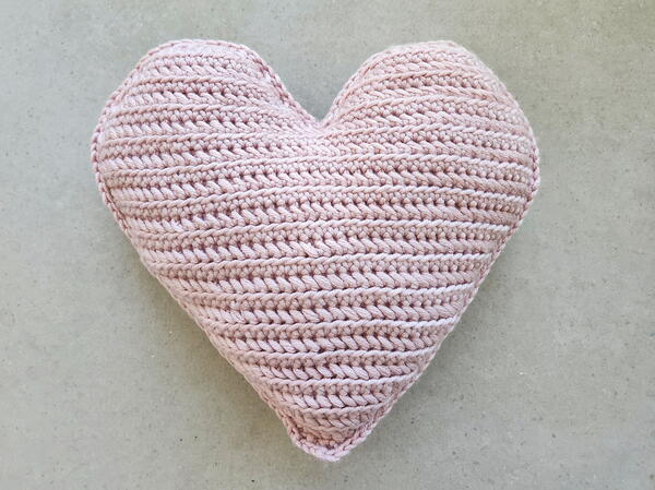 Crochet Heart Pillow