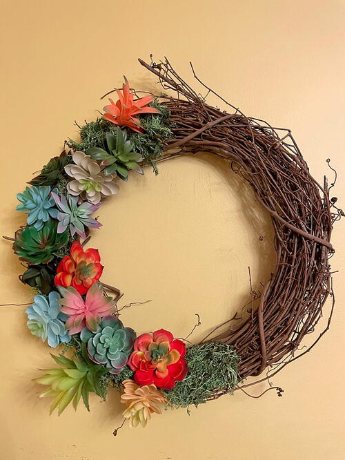 Dollar Tree Succulent Wreath