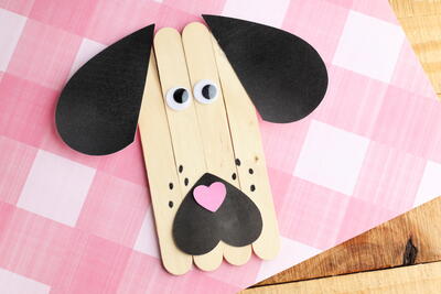 Puppy Dog Popsicle Stick Craft 