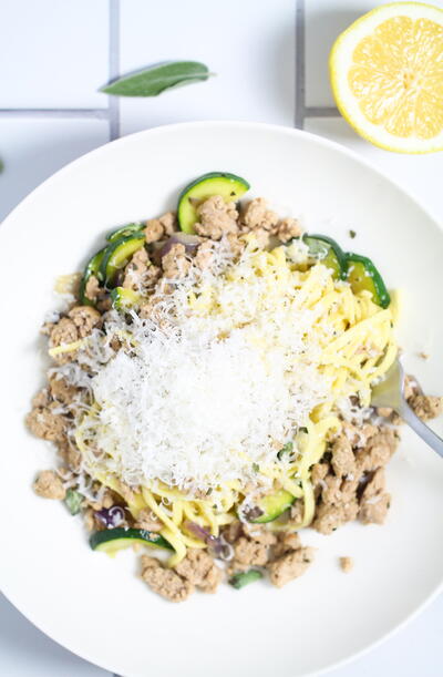 Easy Ground Turkey Pasta With Sage And Zucchini