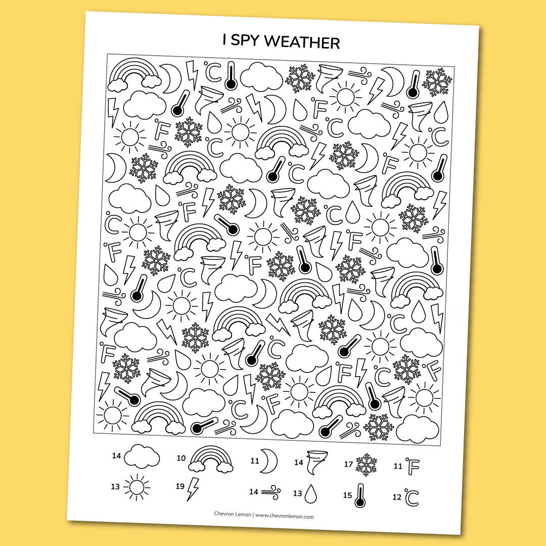 Printable I Spy Weather