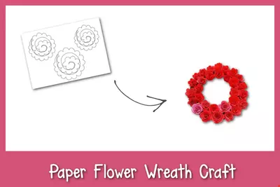 Paper Flower Wreath Craft