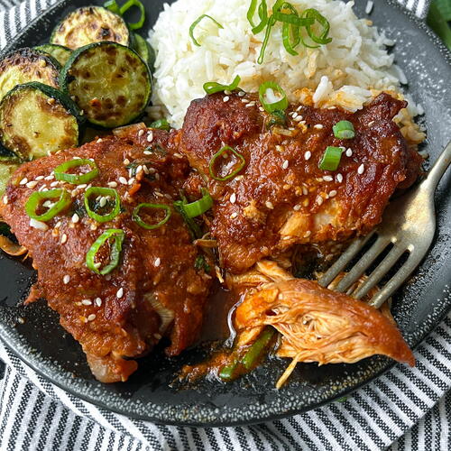 Slow Cooker Chicken Thighs Korean Style