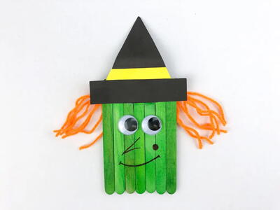 Popsicle Stick Witch Craft