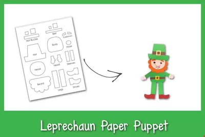 How To Make A Leprechaun Paper Puppet For Kids
