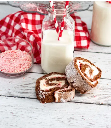 Super Easy Chocolate Peppermint Cake Roll