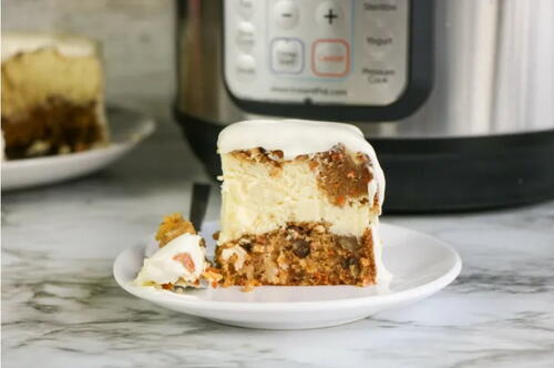 Rich And Creamy Instant Pot Carrot Cake Cheesecake Recipe