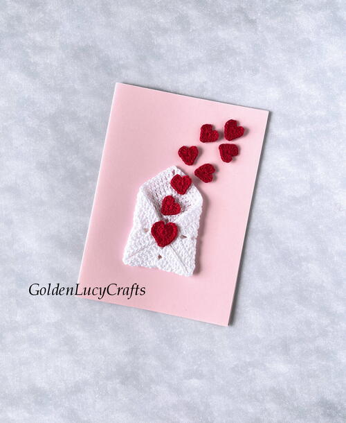 Crochet Heart Envelope