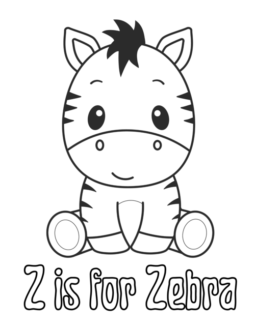 Free Printable Zebra Coloring Pages