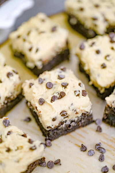 Chocolate Chip Cookie Dough Frosted Brownies