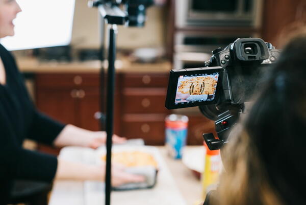 Making a cooking video in the RecipeLion Test Kitchen