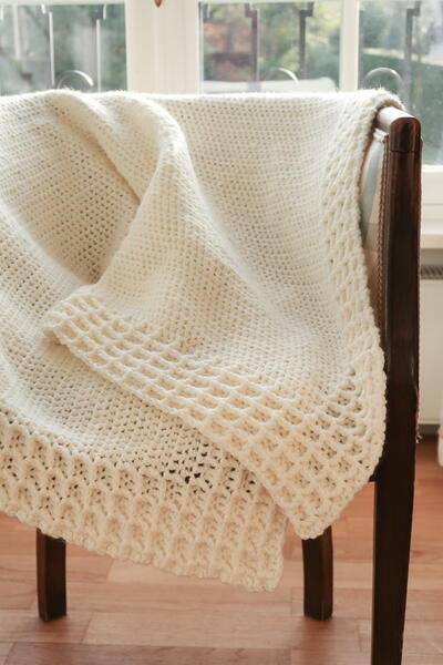 Esme Waffle Crochet Blanket Pattern