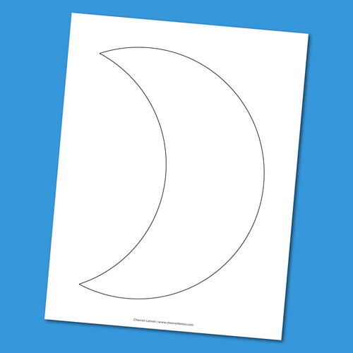 Printable Crescent Moon Templates