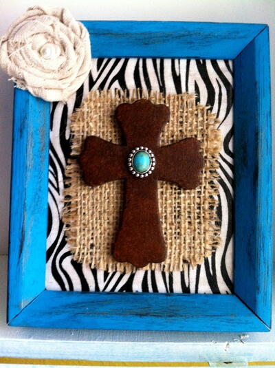 Bold and Bright Framed Cross