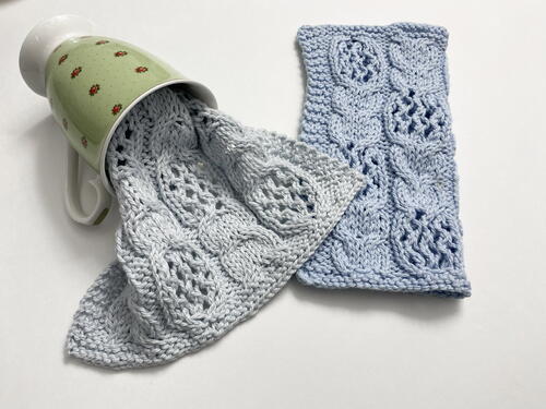 Cables & Lace Dishcloth