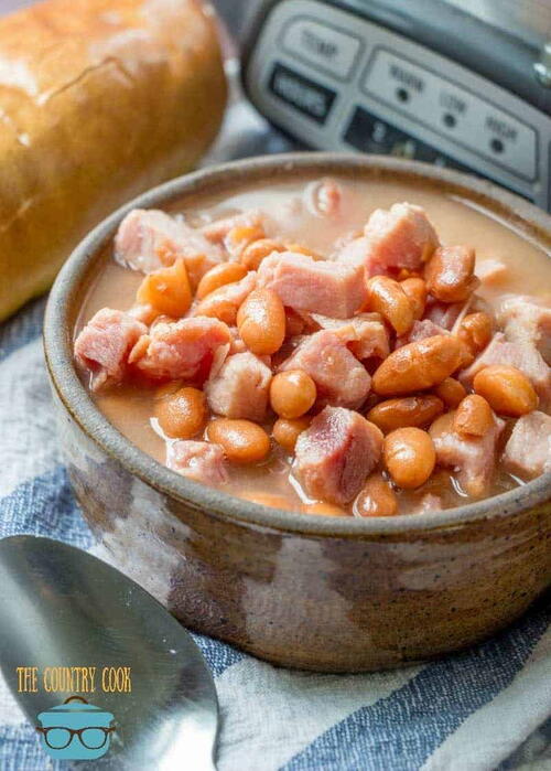 Slow Cooker Soup Beans and Ham