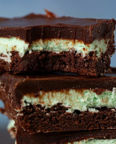 3-Layer Mint Chocolate Brownies