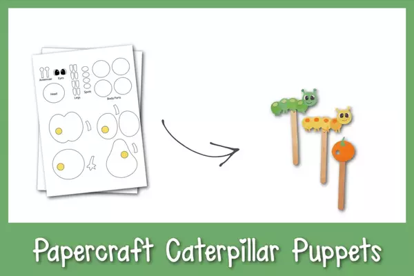 Caterpillar Paper Puppet Craft