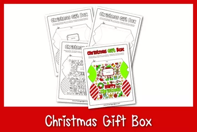 Color Your Christmas Gift Box