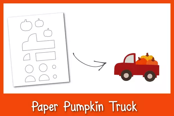 Paper Pumpkin Truck